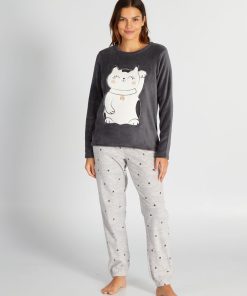 Ensemble pyjama polaire - 2 pièces - Gris