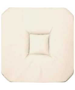 Coussin galette de chaise 4 rabats Uni Panamas - Beige