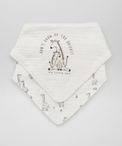 Lot de 2 bavoirs bandana - Blanc