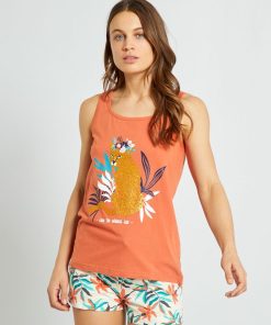 Ensemble pyjama court - orange