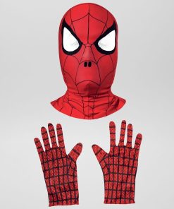 Masque 'Spider-Man' + gants - Rouge