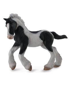 Figurine Cheval : Poulain Gypsy Noir et Blanc Pie - N/A