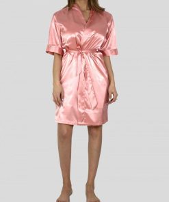 Ensemble Kimono en satin Kebello - Rose