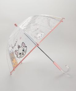 Parapluie transparent 'Les Aristochats' - rose grisé