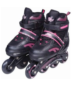 New Sports Inline Skate ABEC 7 noir rose, Taille 31 - 34 - N/A