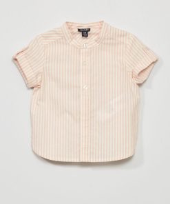 Chemise à manches courtes - Blanc/rose