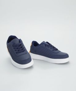 Basket tricolore - bleu navy