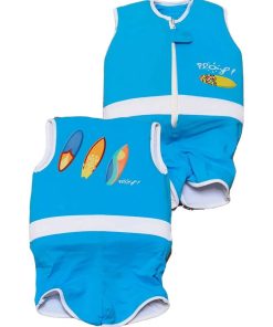 Maillot de Bain Hawai Enfant avec Flotteurs - Accessoire de Natation Garçon - Bleu