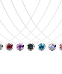Pendentifs Lot de 7 colliers invisibles Moon - Argenté et Multi - Multicolore