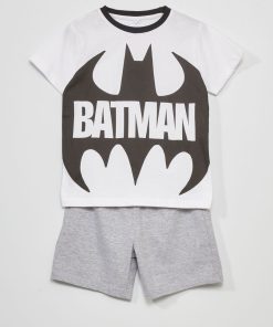 Pyjama 'Batman' - 2 pièces - blanc/gris
