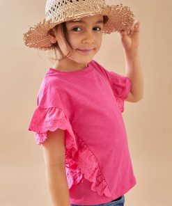 Blouse découpe asymétrique, - Rose