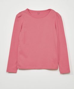 T-shirt en jersey à manches longues - Rose foncé