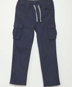 Pantalon avec poches sur les côtés - Bleu marine