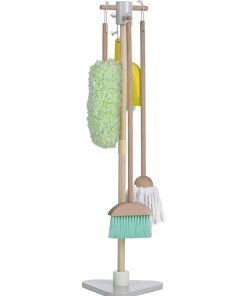 Jeu de nettoyage enfant ménage 6 accessoires balai serpillière Teamson Kids TK-W00005 - Multicolore