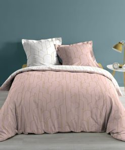 Parure Housse de couette Collection Metalisse Domea - Rose