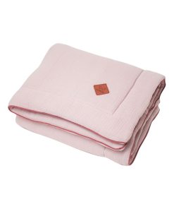 Ma première couverture en gaze de coton, Jeanne - Vieux rose