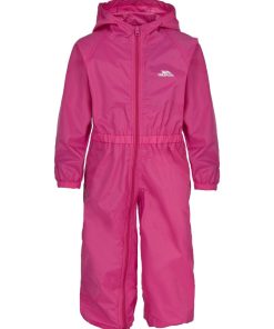 Trespass Button - Salopette de pluie unisexe - Rose