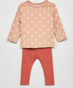 Ensemble t-shirt + legging - 2 pièces - Rose