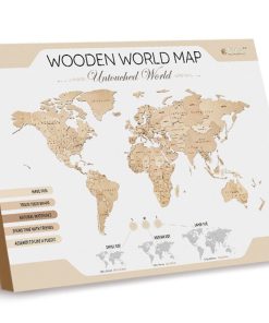 Puzzle en bois Mappemonde 144 cm - N/A