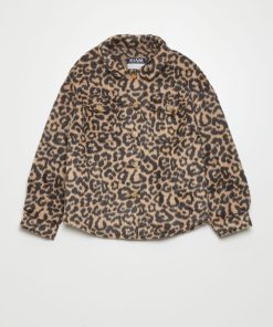 Surchemise motif 'léopard' - Beige