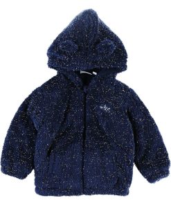 Veste en groloudoux et lurex - Bleu