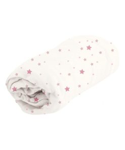 Drap housse étoile Jolly (70 x 140 cm) - Rose