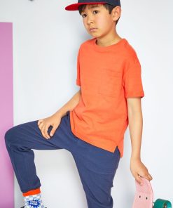 T-shirt en maille fantaisie - orange