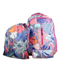 BAGTROTTER Set de sac à dos, sac gym et trousse Bagtrotter Multicolore Exotique - Multicolore