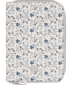 Protège carnet de santé Delia bleu - Blanc