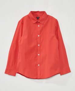 Chemise en popeline - Rouge