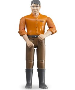 Figurine homme châtain avec jean marron - N/A