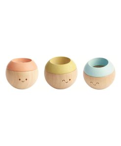 Têtes sensorielles en bois pastel - N/A