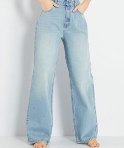 Pantalon denim wide leg - L28 - Triple stone