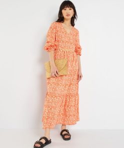 Robe maxi longue - Orange