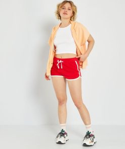 Short en molleton - Rouge