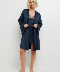 Coco deshabille satin - Bleu