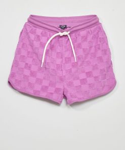 Bermuda en maille éponge - Violet
