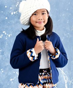 Veste cardigan intersaison  molleton  ELOÏSE - 'LA FAUTE A VOLTAIRE' - Bleu marine