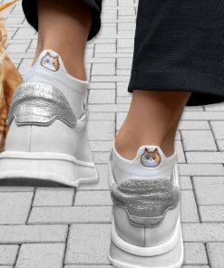 Socquettes En Coton Chaton- Sockup- ONESIZE - Blanc