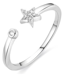 Bague Saralo, en zircone brillante, finition rhodiée - Multicolore