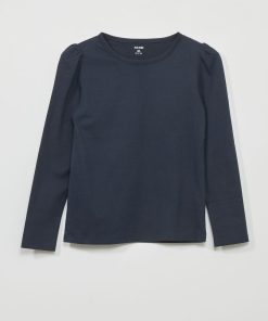 T-shirt en jersey à manches longues - bleu marine