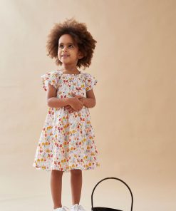 Robe à imprimé papillon, multicolore - Rose