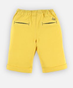 Bermuda en twill, - Jaune