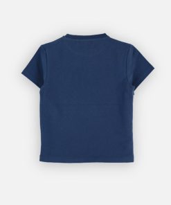 T-shirt en coton BIO, - Bleu