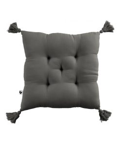 Coussin de chaise Assise matelassée gaze de coton - Gris