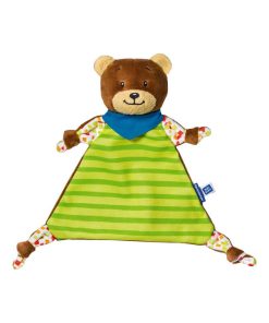 Doudou Mini Steps Ours avec hochet - Vert clair