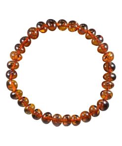 Bracelet adulte - Ambre Cognac - Marron