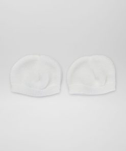 Lot de 2 bonnets 'Manufacture de Layette' - Fabriqué en France - blanc