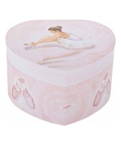 Boîte à bijoux musicale coeur phosphorescent Ballerine rose - N/A