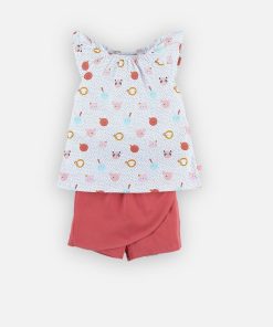Pyjama 2 pièces en coton - Rouge